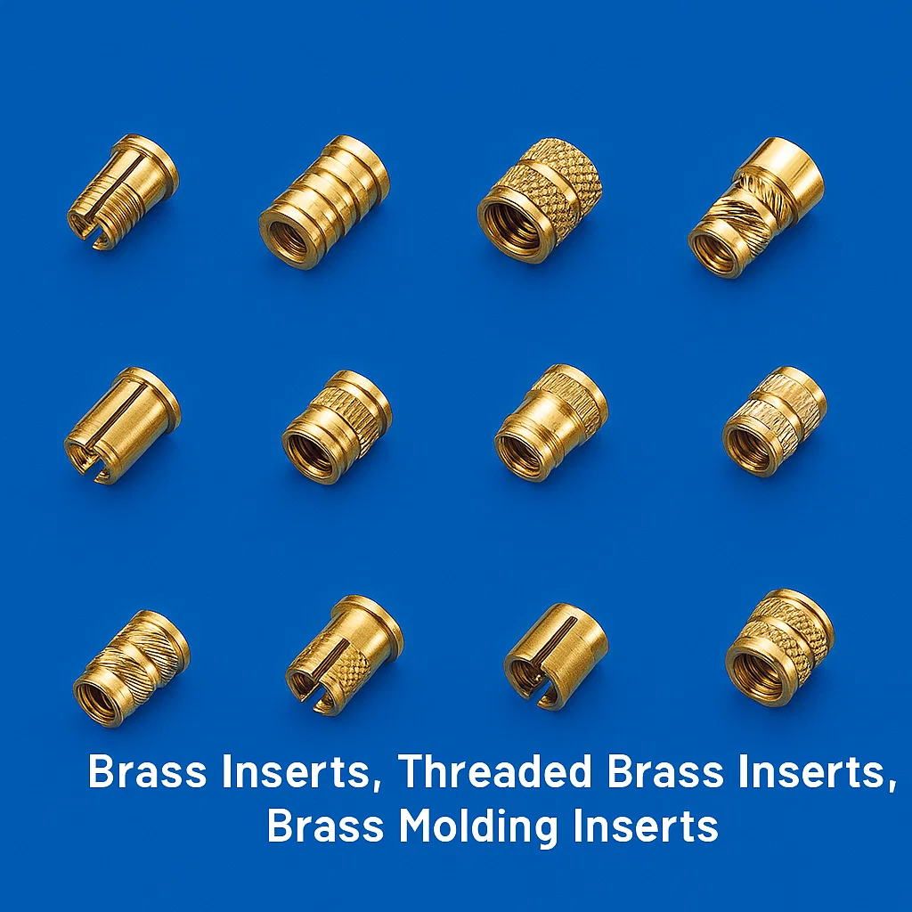 Brass Inserts Brass Molding inserts , Plastic molding inserts, Brass threaded Inserts