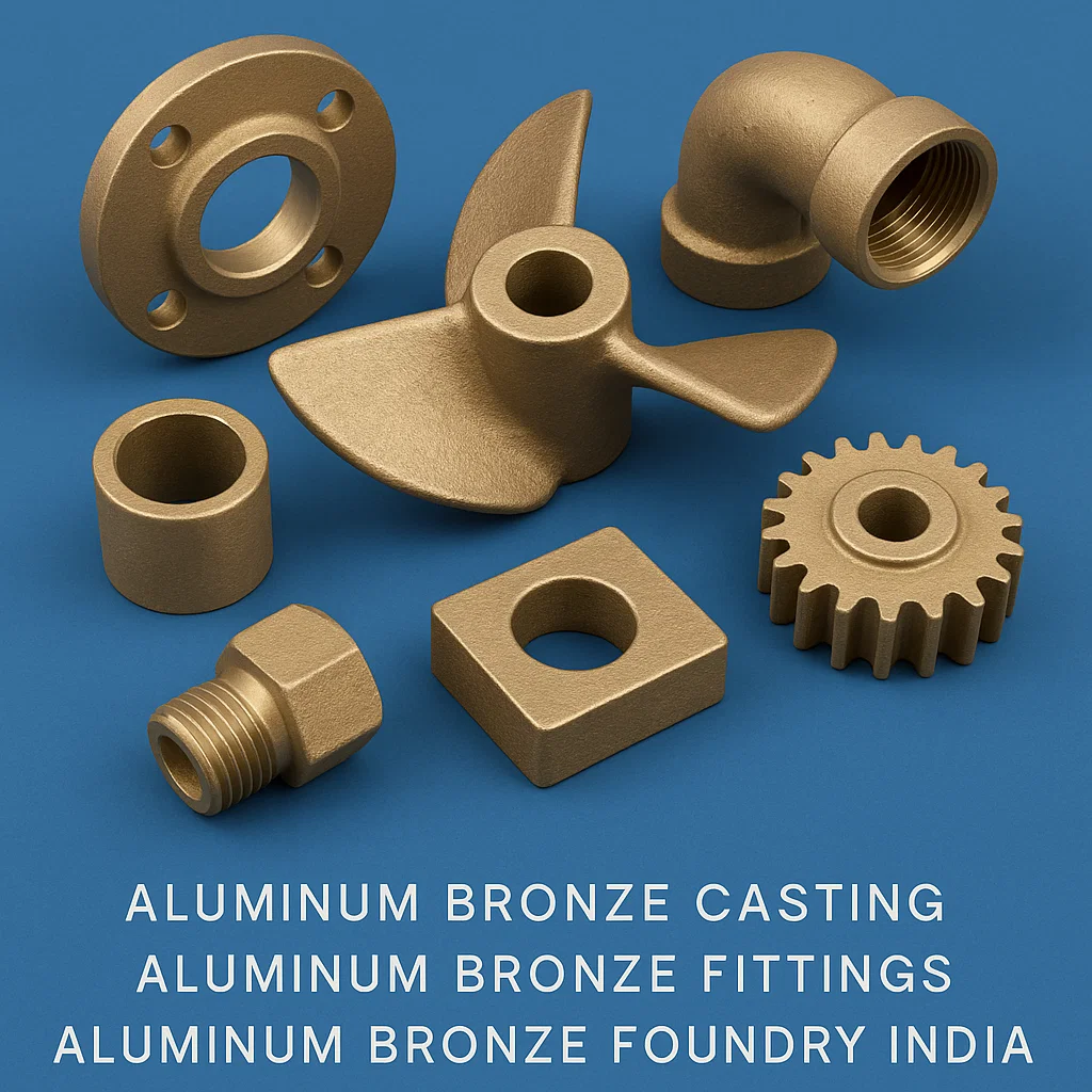 Aluminum Bronze fittings, Aluminum Bronze casting foundry, Bronze components
