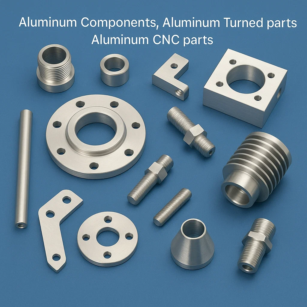 Aluminum Components, Aluminum Turned components, Aluminum machined parts, Aluminum CNC components