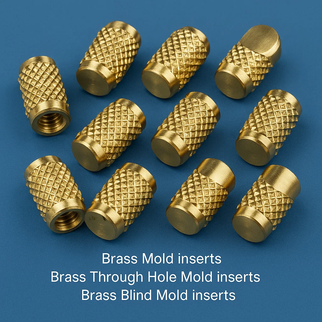 Brass Mold in inserts, Brass inserts, Plastic Molding Brass inserts