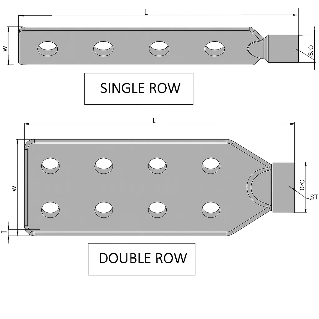 Bronze Transformer Spade Connectors NEMA spaced