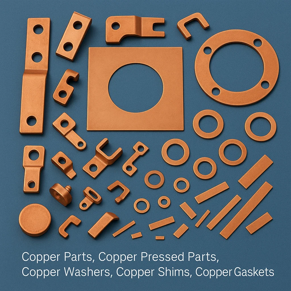 Copper pressed parts, Copper Gaskets, Copper Shims, Copper washers