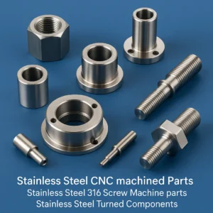 Stainless Steel CNC machined Parts, Stainless Steel 316 Screw Machine parts, Stainless Steel Turned Components