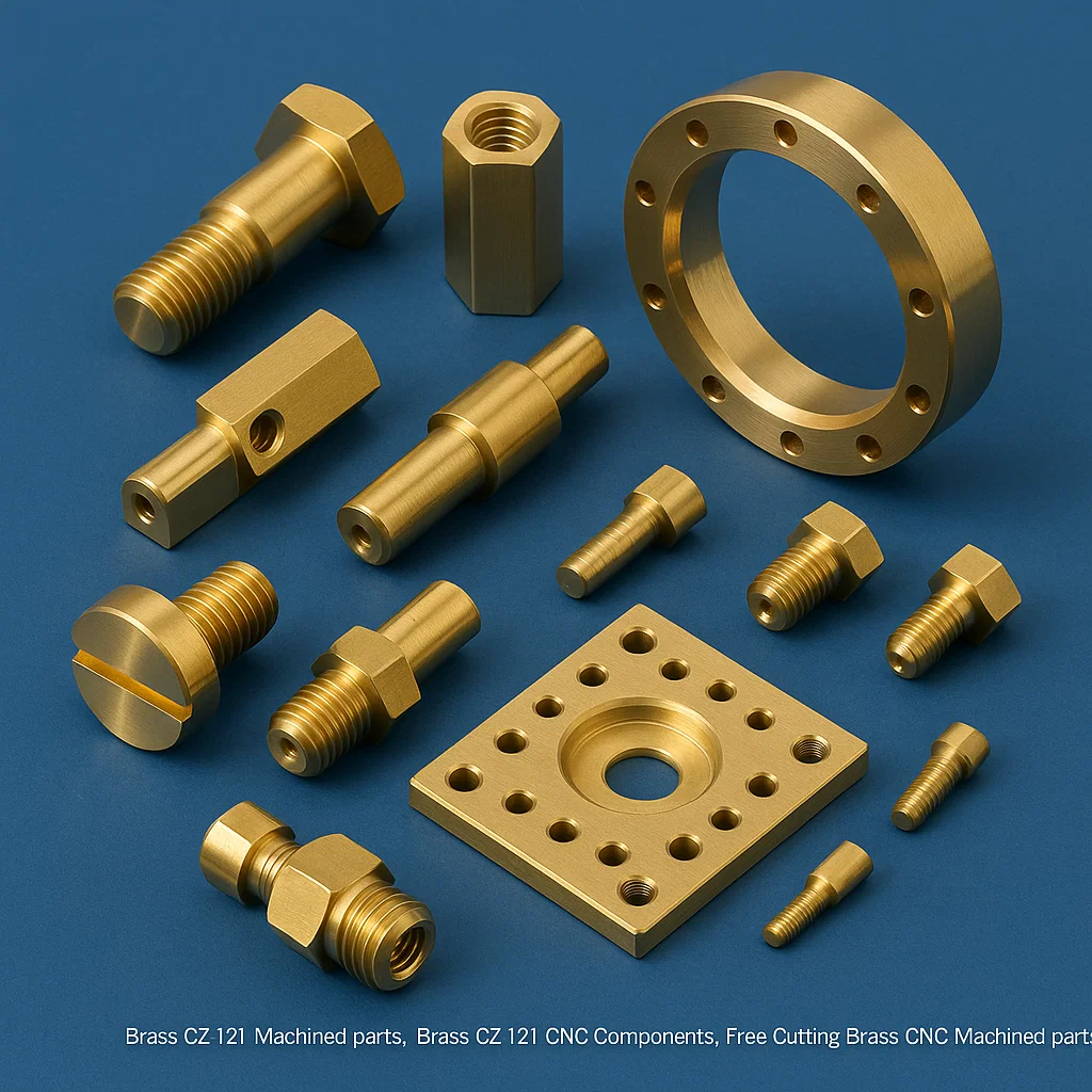 Brass CZ 121 Machined parts, Brass CZ 121 CNC Components, Free Cutting Brass CNC Machined parts