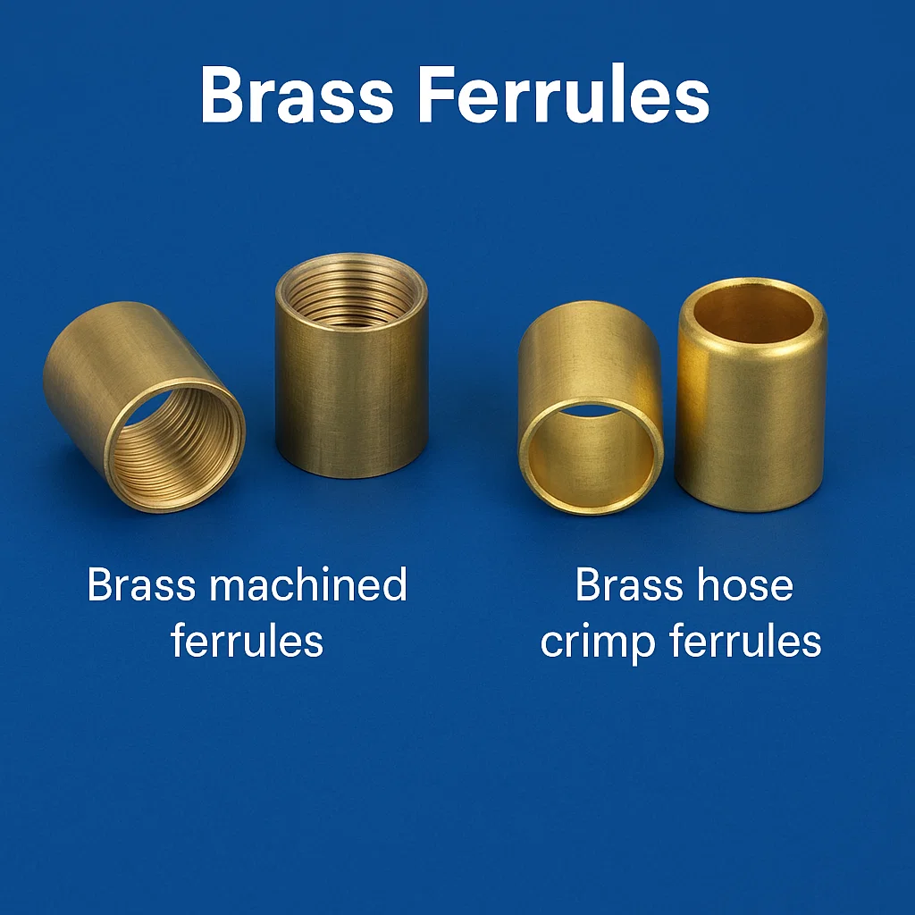Brass ferrules, Brass hose crimp ferrules