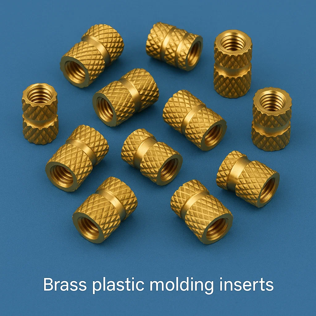Brass plastic molding inserts, Brass molding inserts, Brass threaded inserts