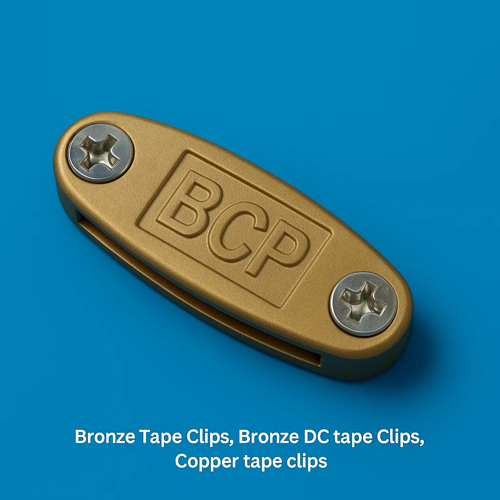 Bronze Clips, Earthing Clips, Brass Earth Clips, Bronze Grounding tape clips, Bronze Earth clip