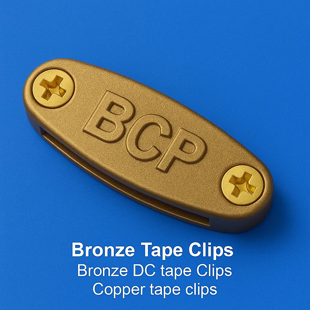 Bronze Tape Clips, Bronze DC tape Clips, Copper tape clip