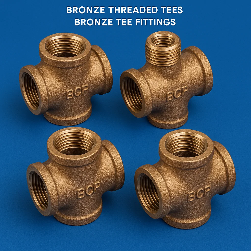 Bronze Tee Fittings, Bronze Tees, bronze Threaded Tees