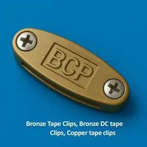 Bronze tape Clips, Earthing tape Clips, Brass Earth Clips, Bronze Grounding tape clips, Bronze Earth clip