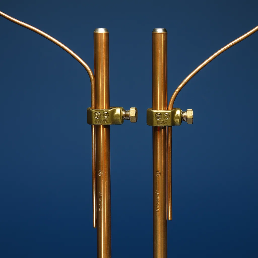Copper Ground rod clamps, Bronze grounding rod clamps