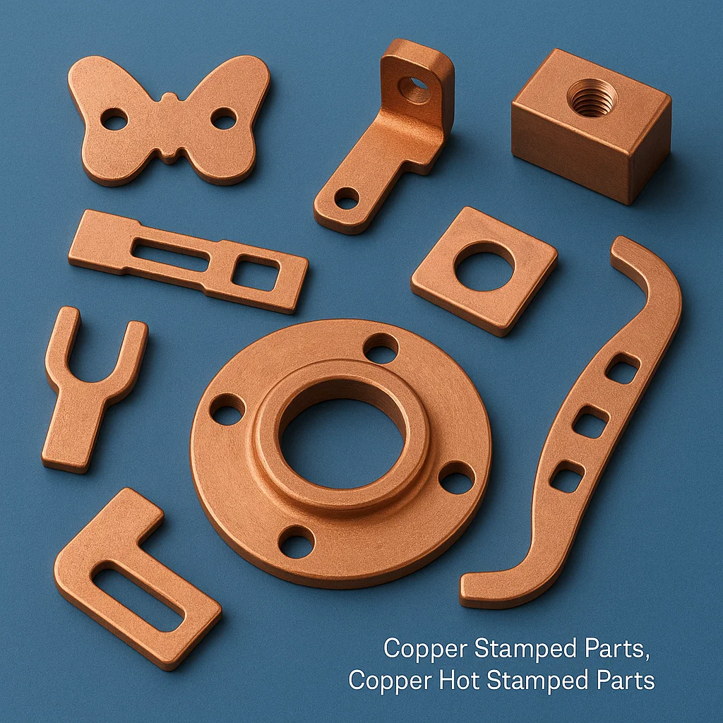 Copper stamped parts,Copper hot stamped parts, Copper forged parts, Copper stamped components