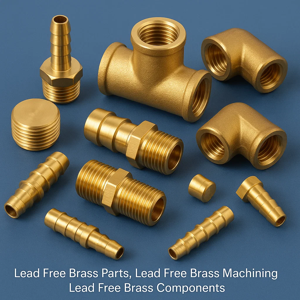 Lead Free Brass parts, Lead Free Brass Fittings, Lead Free Brass Machining, Lead Free Brass Components