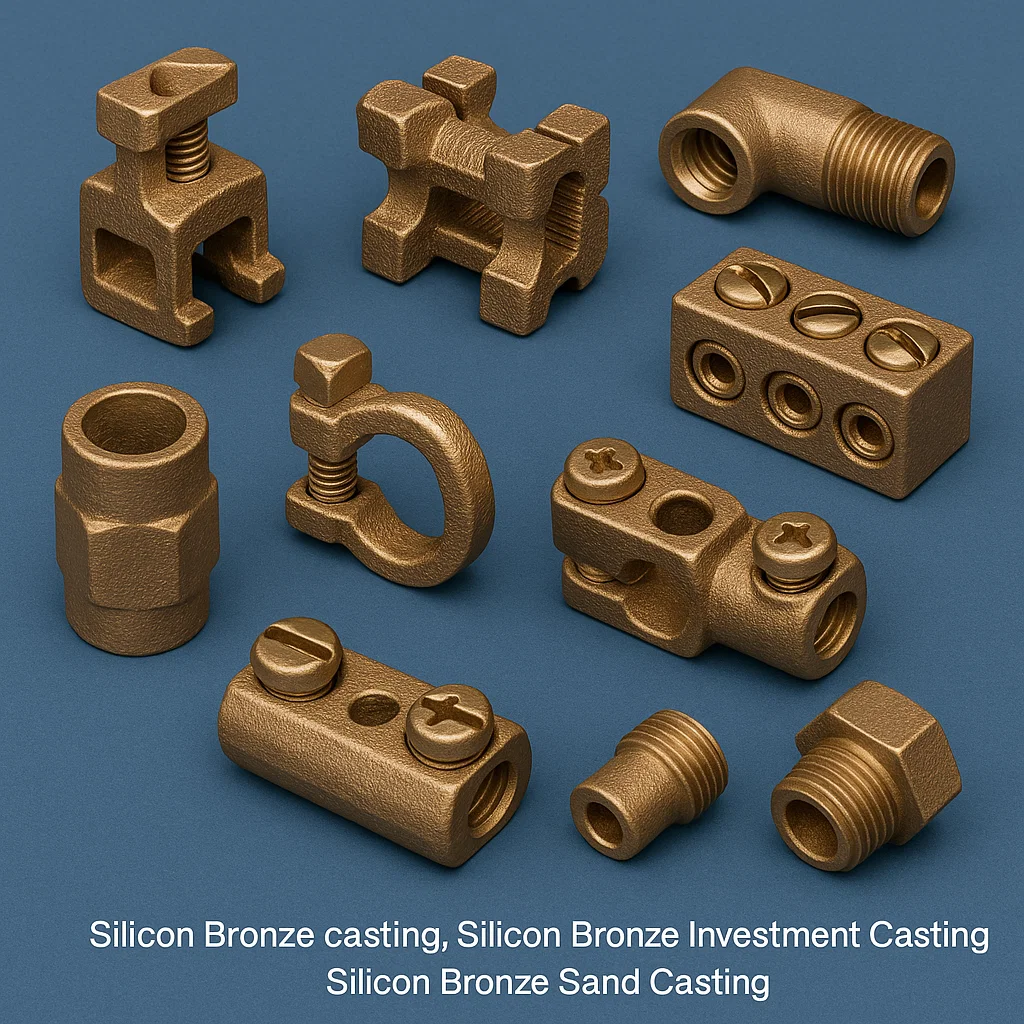 Silicon bronze casting, Silicon Bronze electrical connectors, Electrical clamps