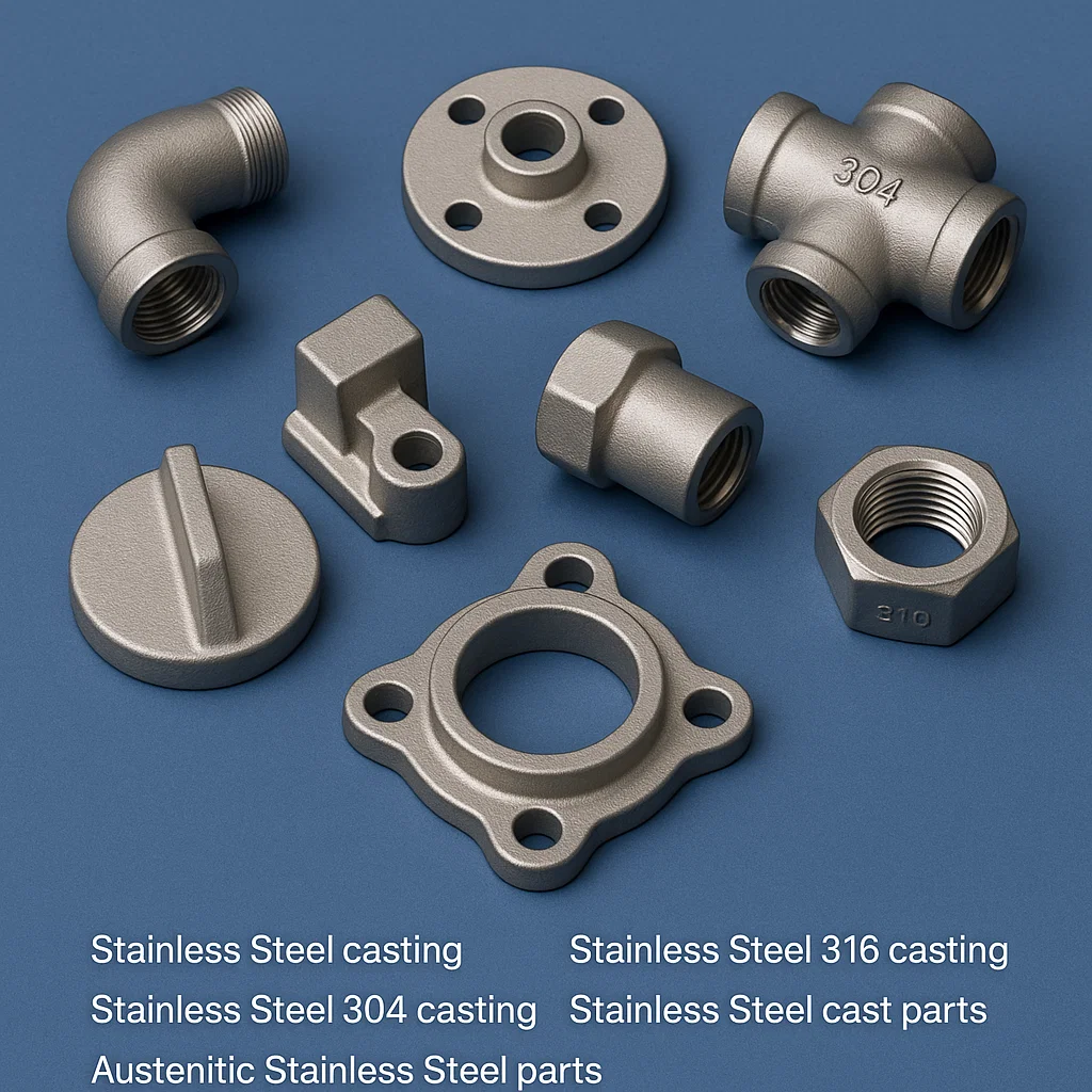 Stainless Steel 316 casting, Stainless Steel 304 casting, Stainless Steel cast parts, Austenitic Stainless Steel parts