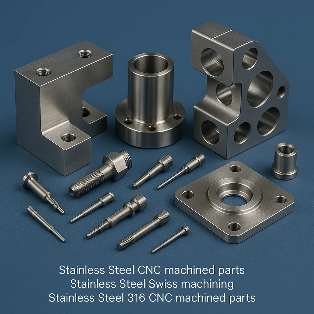 Stainless Steel CNC machined parts, Stainless Steel Swiss machining,Stainless Steel Milling, Stainless Steel 316 CNC machined parts,
