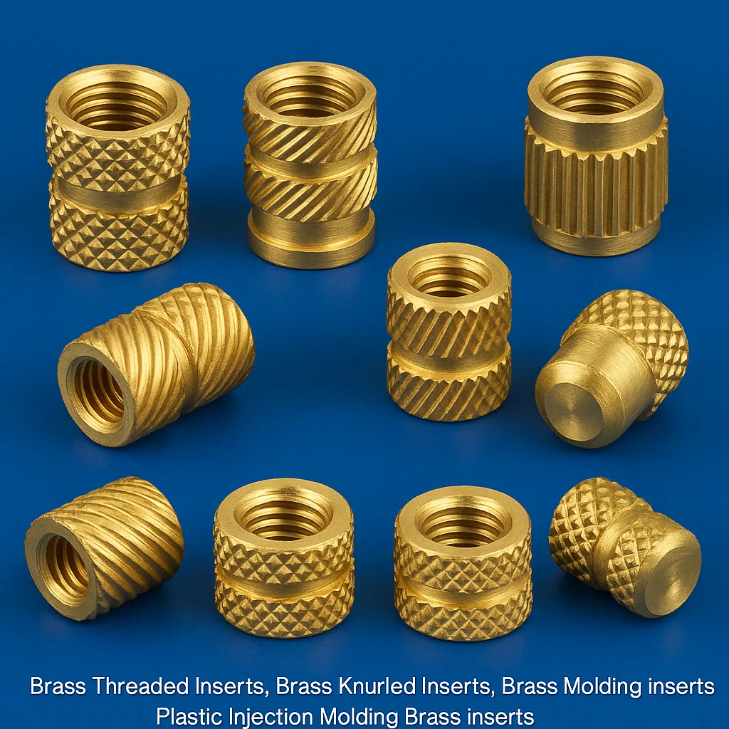 Threaded Brass inserts, Knurled Brass inserts, Brass inserts india , Knurled inserts manufacturers