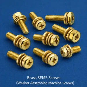 Brass SEMS Screws (Washer Assembled Machine Screws)