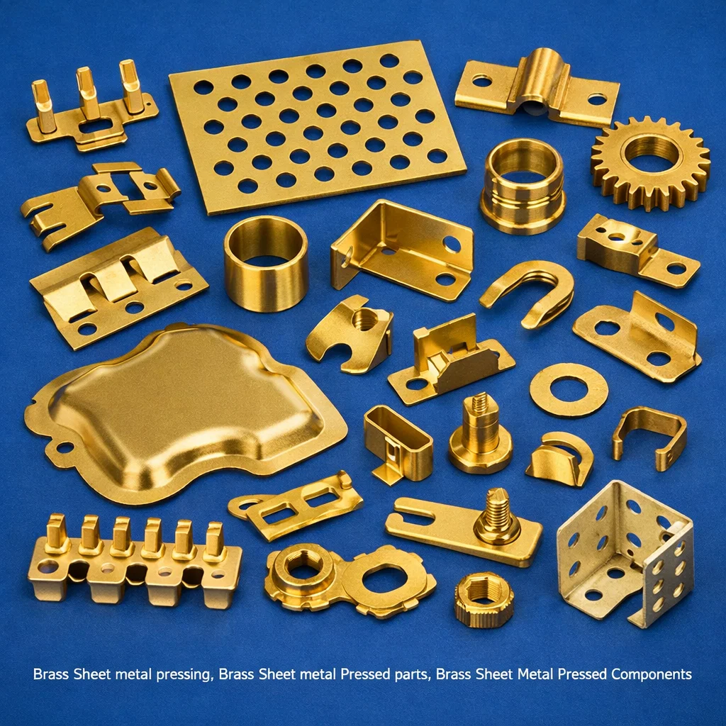 Brass Sheet metal pressing, Brass Sheet metal Pressed parts, Sheet metal pressed components