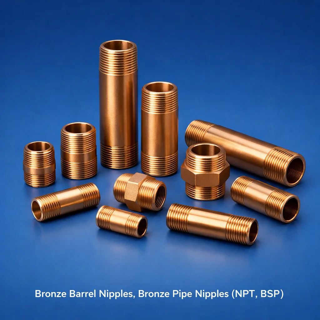 Bronze Barrel Nipples, Bronze Pipe Nipples (NPT, BSP)