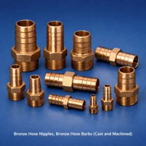 Bronze Hose Nipples, Bronze Hose Barbs (Cast and Machined)