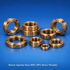 Bronze Spanner Nuts (NPS, NPT, Metric Threads)