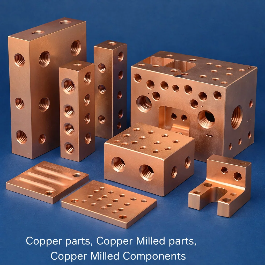 Copper parts, Copper Milled parts, Copper Milled Components