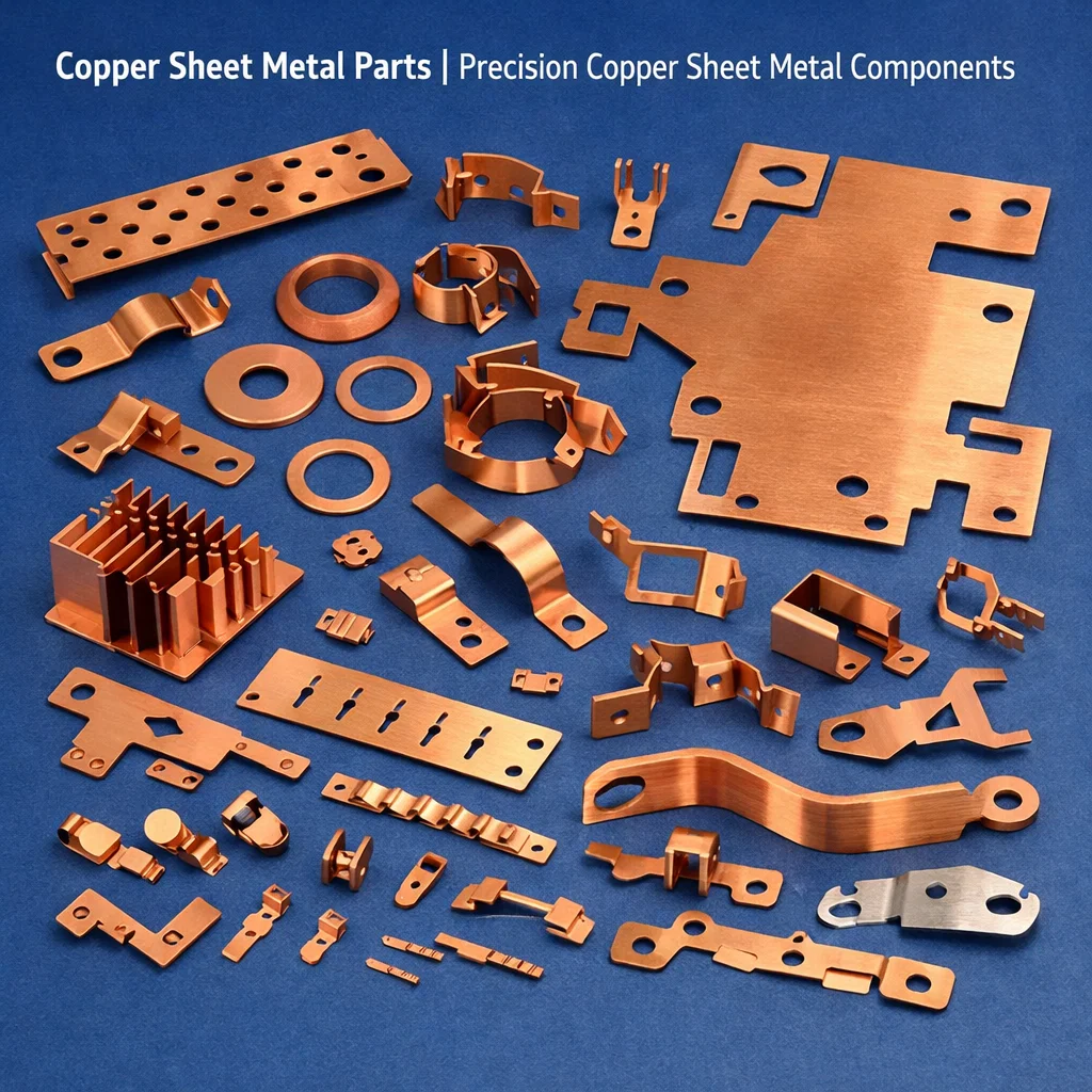 Copper pressed sheet metal parts, Sheet metal pressing of copper, Copper Sheet Metal Parts, Precision Copper Sheet Metal Components