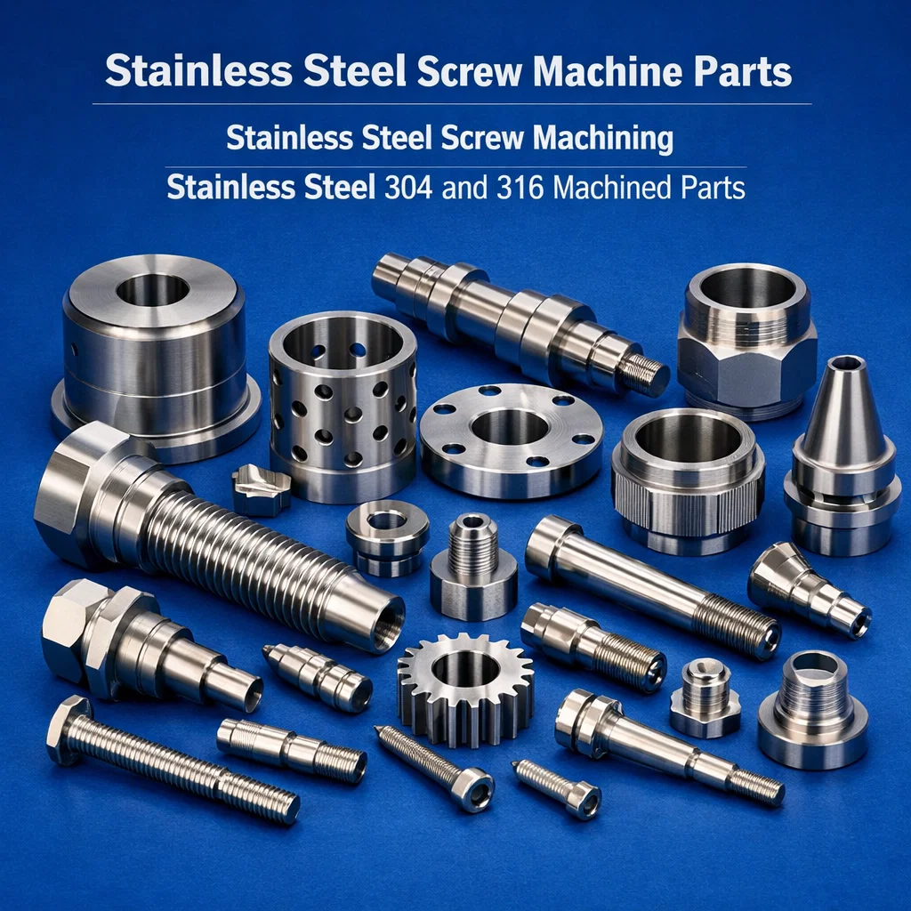 Stainless Steel 304 and 316 machined parts , Stainless Steel Screw Machine Parts, Stainless Steel Screw Machining,