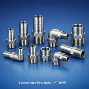 Stainless Steel Hose Barbs (NPT, NPTF)