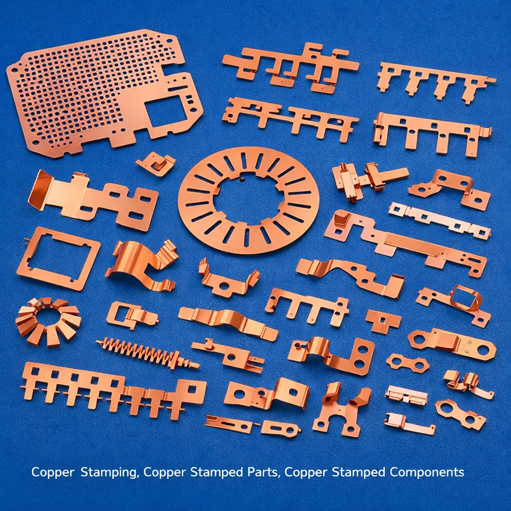 Stamped parts, Copper Stamping, Copper Stamped Parts, Copper Stamped Components