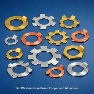 Tab Washers from Brass, Copper and Aluminum